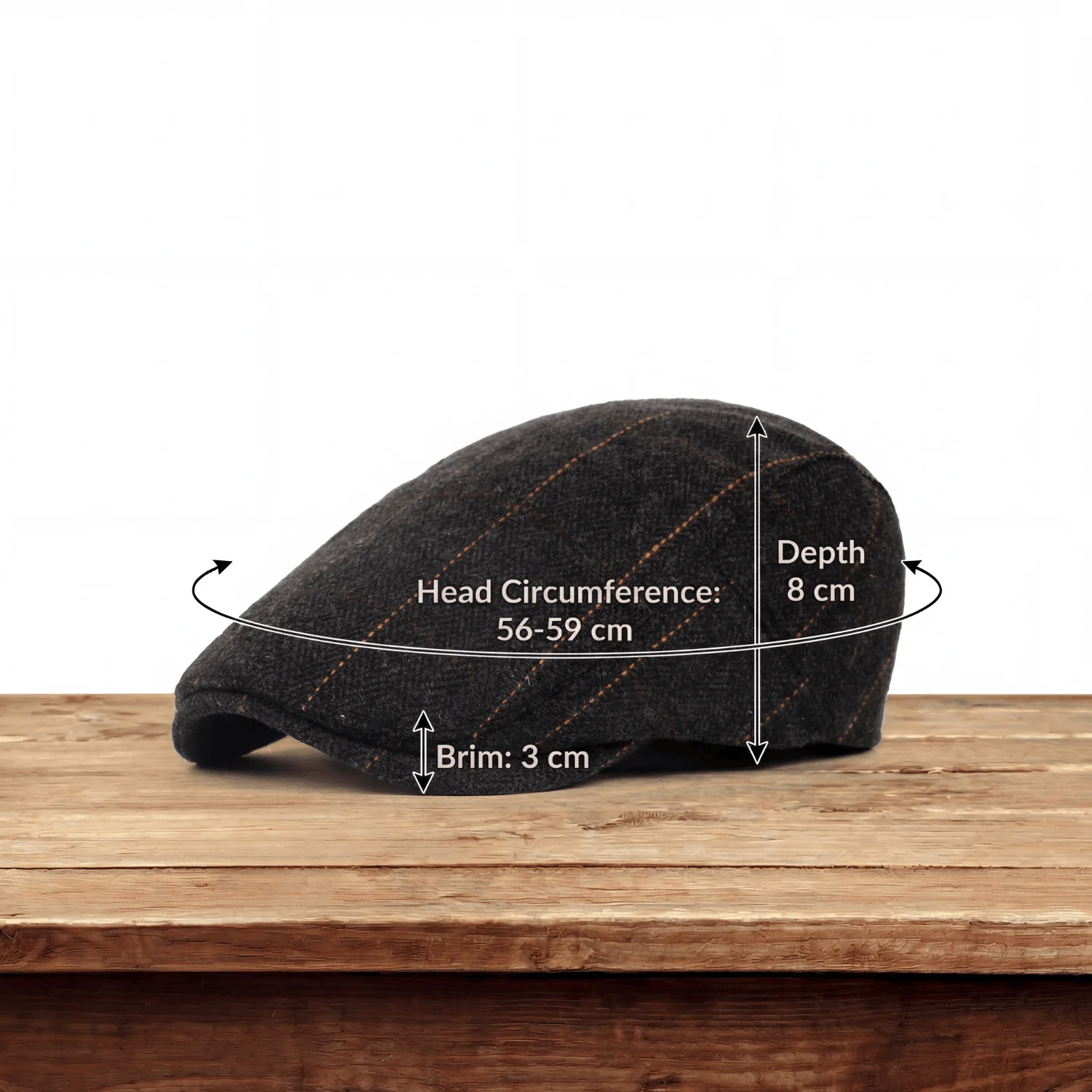 Pinstripe Herringbone Cap - Image 3