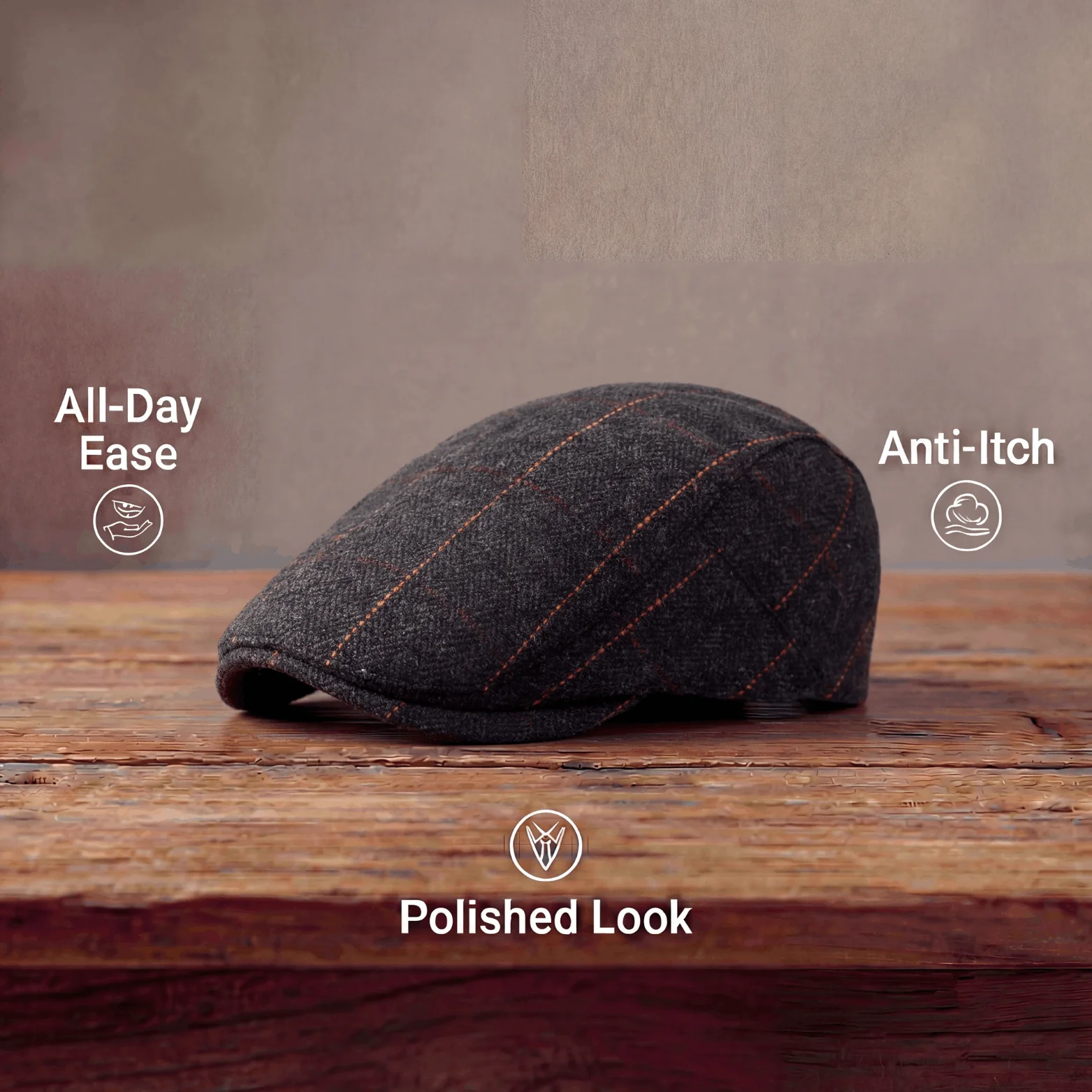 Pinstripe Herringbone Cap - Image 6