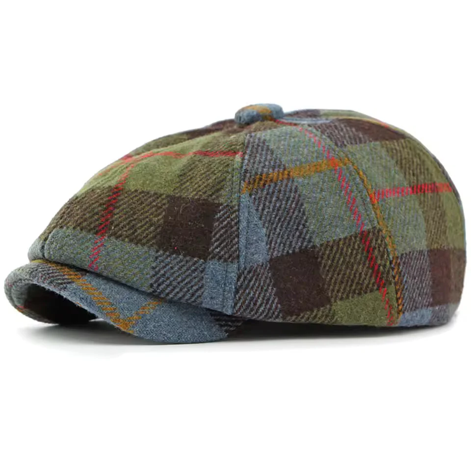 Winter Plaid Newsboy Cap - Image 2