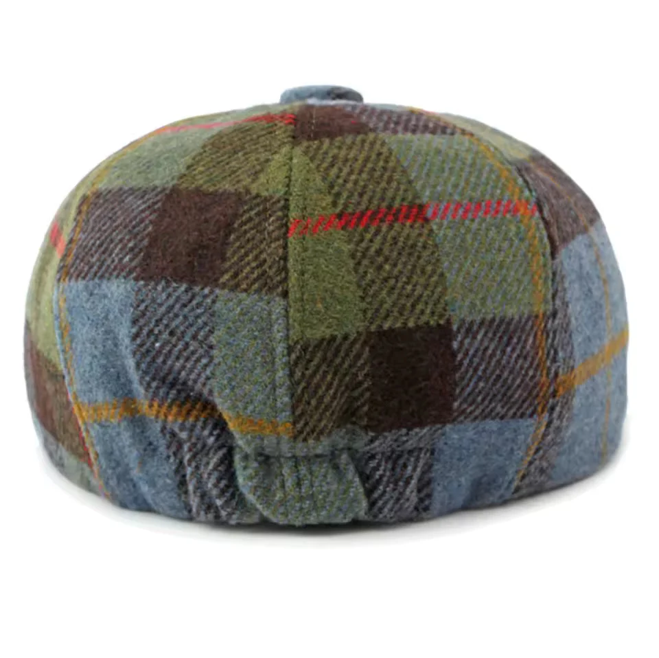 Winter Plaid Newsboy Cap - Image 4